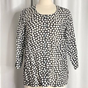 Gudrun Sjöden polka dot button front top or cardigan, NWOT Small Lagenlook